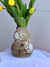 Desert Dreaming White Flower Curvy Vase