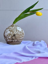 Desert Dreaming White Flower Globe Vase