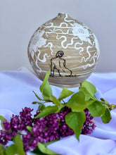 Desert Dreaming White Flower Globe Vase