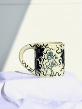 Soft Sage Cheeky Black Floral Mug