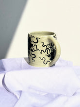 Soft Sage Cheeky Black Floral Mug