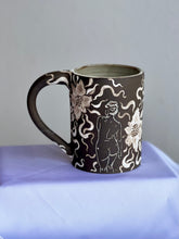 Dark Floral Classic Mug in White