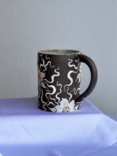 Dark Floral Classic Mug in White