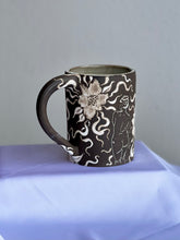 Dark Floral Classic Mug in White