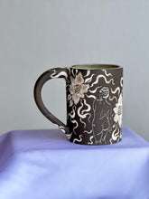 Dark Floral Classic Mug in White