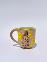 Rounded Floral Mug in Yellow - Second