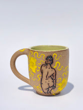 Rounded Floral Mug in Yellow - Second