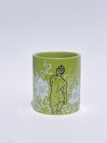 ** NEW ** Lime Green Classic Purple Figure Cup