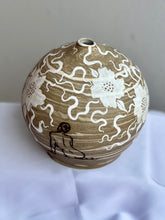 Desert Dreaming White Flower Globe Vase