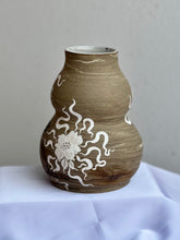 Desert Dreaming White Flower Curvy Vase