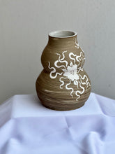 Desert Dreaming White Flower Curvy Vase