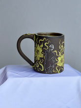 Dark Floral Classic Mug in Chartreuse