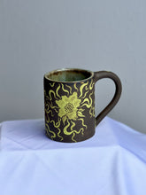 Dark Floral Classic Mug in Chartreuse