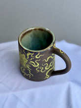 Dark Floral Classic Mug in Chartreuse