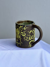 Dark Floral Classic Mug in Chartreuse