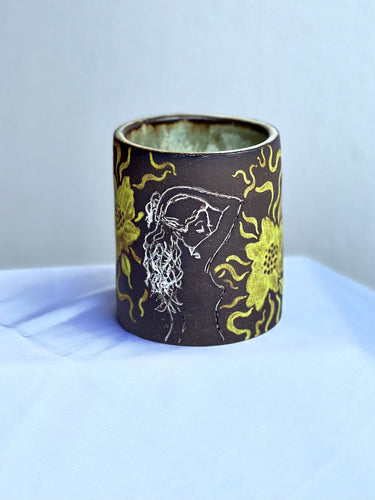 Dark Flower Garden Babe Cup in Chartreuse