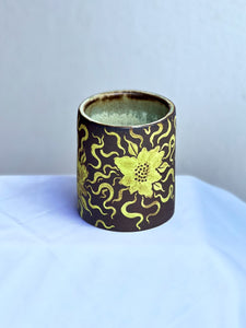 Dark Flower Garden Babe Cup in Chartreuse