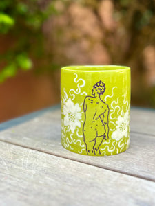 ** NEW ** Lime Green Classic Purple Figure Cup