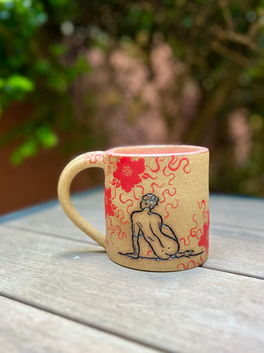 * NEW * Red Dahlia Recline Mug