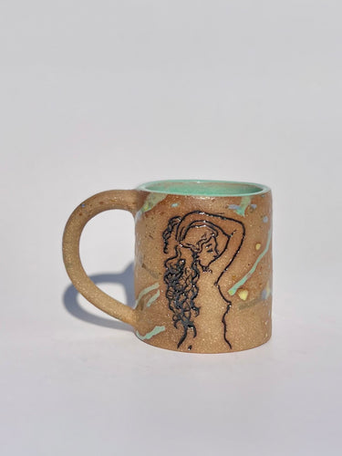 * NEW * Splatter Garden Babe Mug in Glossy Mint