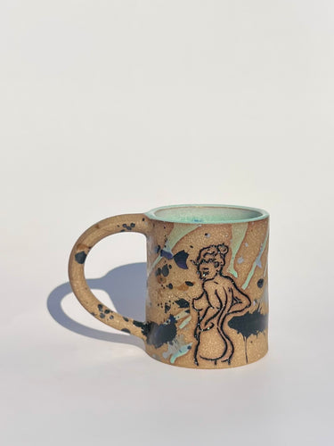 * NEW * Splatter Cheeky Mug in Glossy Mint