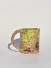 Bilitis Lime Green Floral Mug - Second