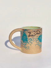 Swim Babe Mug in Teal Flowers - Second