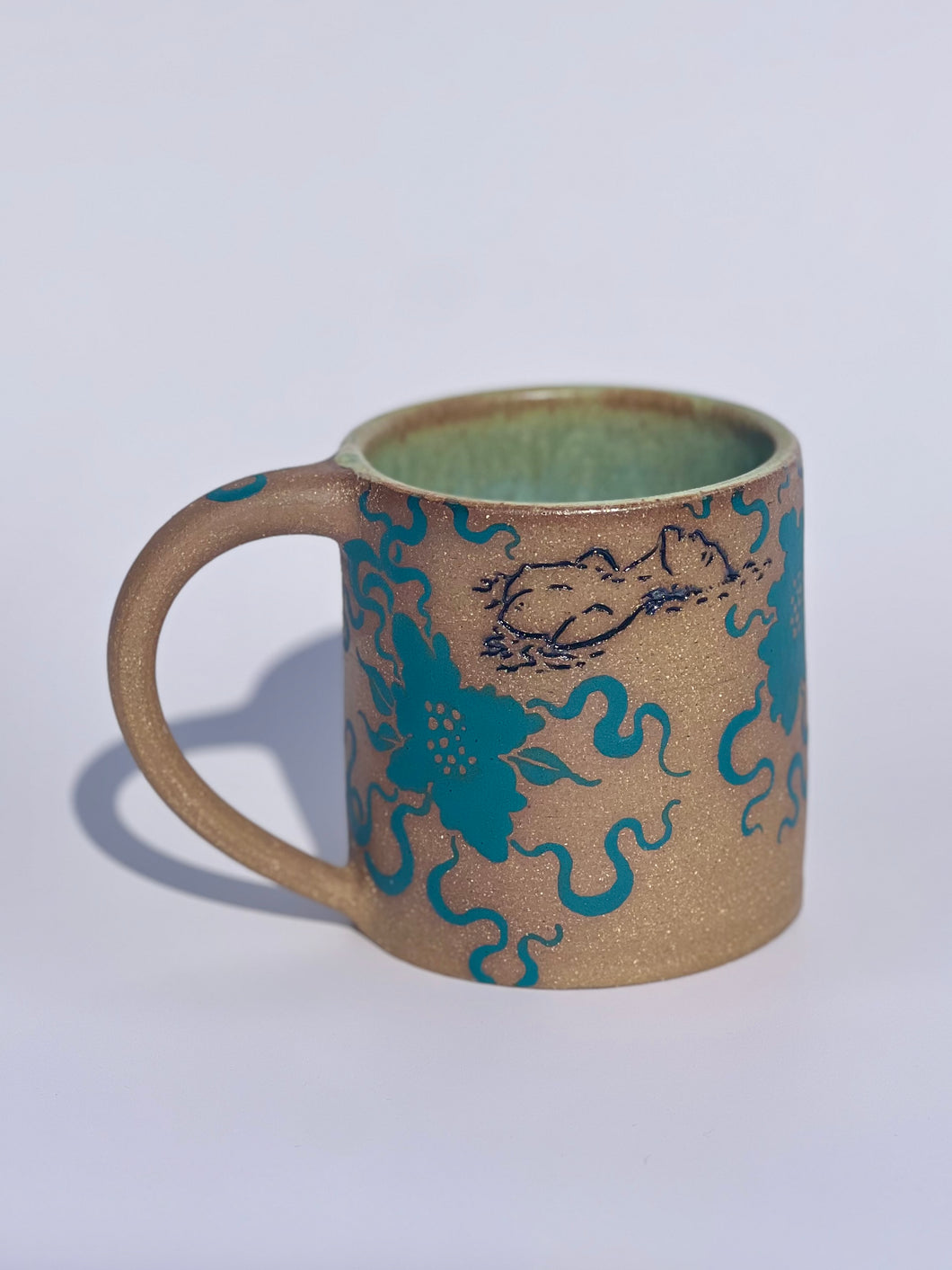 ** NEW ** Swim Babe Mug in Teal Flowers - Second