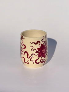 * NEW * Porcelain Floral Tumbler in Rose