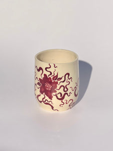 * NEW * Porcelain Floral Tumbler in Rose