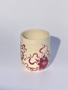 * NEW * Porcelain Floral Tumbler in Rose