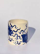 * NEW * Porcelain Floral Tumbler in Deep Blue