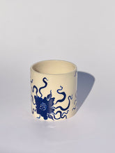 * NEW * Porcelain Floral Tumbler in Deep Blue