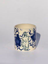 * NEW * Porcelain Floral Tumbler in Deep Blue