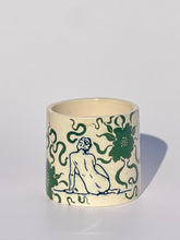 * NEW * Porcelain Floral Recline Tumbler in Leaf Green