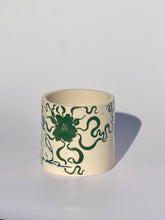 * NEW * Porcelain Floral Recline Tumbler in Leaf Green