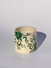 * NEW * Porcelain Floral Recline Tumbler in Leaf Green