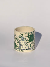 * NEW * Porcelain Floral Recline Tumbler in Leaf Green