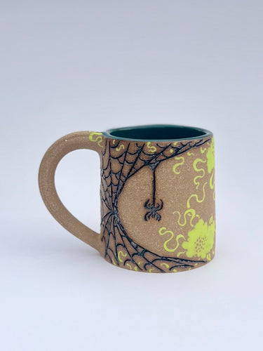 ** NEW ** Spiderweb Mug in Lime Green