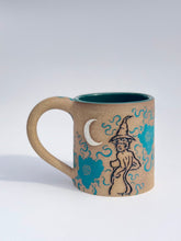 * NEW * Teal Witch Crescent Moon Mug