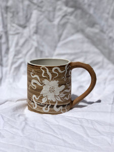 Desert Dreaming White Flower Mug