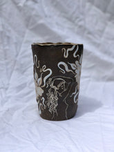 Dark Forest Hand Built Cup in Antique Blue