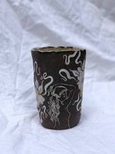 Dark Forest Hand Built Cup in Antique Blue