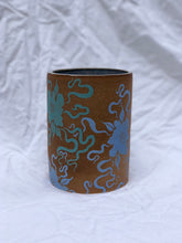 Periwinkle and Teal Dream Floral Vase