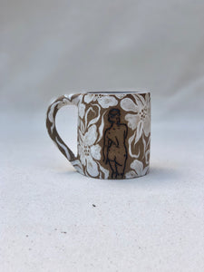 White Floral Mug