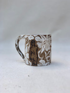 White Floral Mug