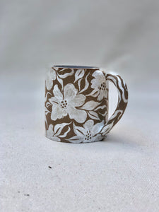 White Floral Mug