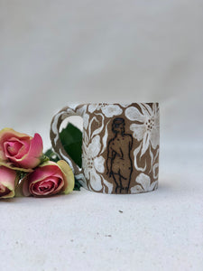 White Floral Mug