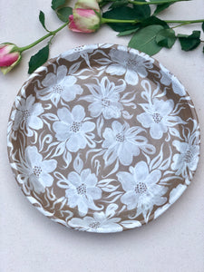 White Floral Feast Platter