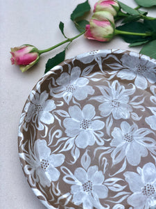 White Floral Feast Platter